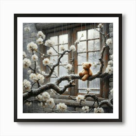 Teddy Bear In The Rain 6 Art Print