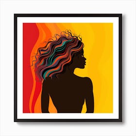 Silhouette Of A Woman 1 Art Print