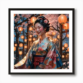 Japanese Girl Art Print