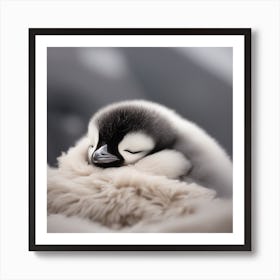 Sleeping Penguin Art Print