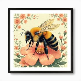 William Morris Bee Vintage Art Print (13) Art Print