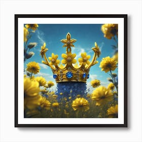 Crown Of Flowers 1 Art Print