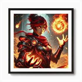 Kaida Flameheart Pyrokinetic Control Art Print