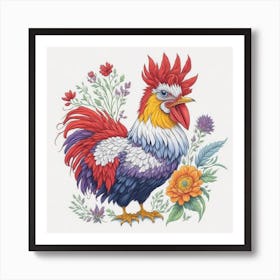 Lucky Rooster Art Print