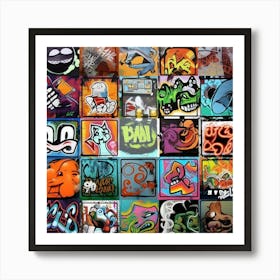 Graffiti Collage 3 Art Print