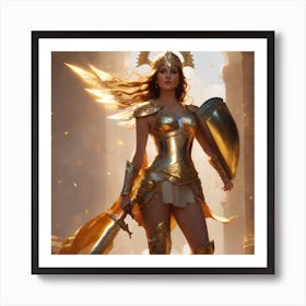 Golden Warrior Art Print