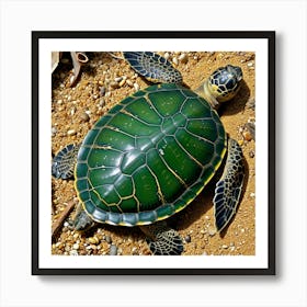 Green Sea Turtle 3 Art Print