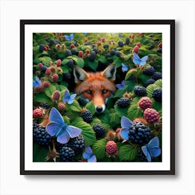 Blackberry Fox 1 Art Print