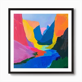 Colourful Abstract Yosemite National Park Usa 1 Art Print