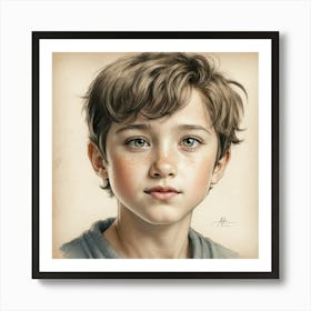 Portrait Of A Boy 2 Art Print