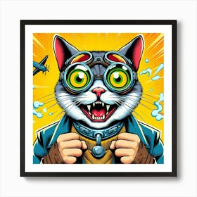 Pop Cat 18 Art Print