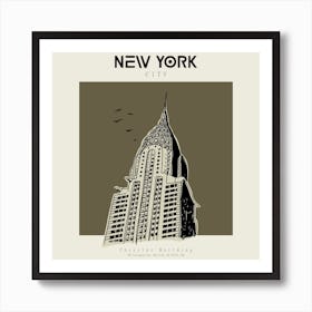 Locations New York Chrysler Building Square Art Print