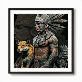 Aztec Warrior Art Print