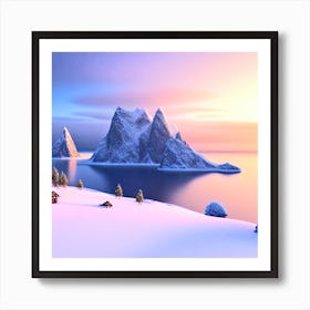 Snowy Landscape 92 Art Print