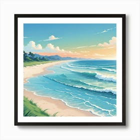 Sunset On The Beach 5 Art Print