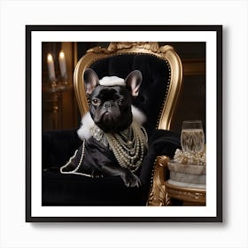 Frenchie Luxury Art By Csaba Fikker 002 Art Print