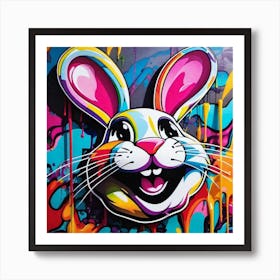 Bunny Face colors, bunny head  Art Print