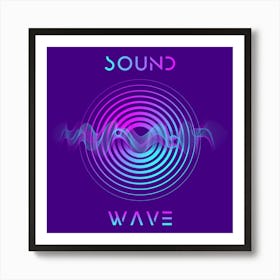 Abstract Sound Wave 3 Art Print