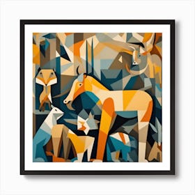 Zoo Scene Art Print