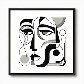 Abstract Woman'S Face Art Print