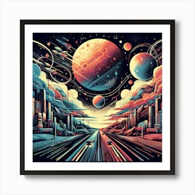 Space City 4 Art Print