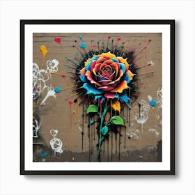 Another Graffiti rose Art Print