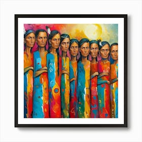 colorful Women Art Print