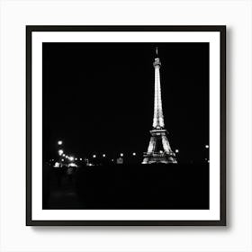 Eiffel Tower At Night Art Print