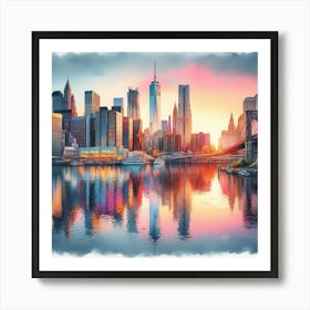 New York City Skyline 1 Art Print