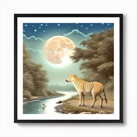Hyena By The River Art Print