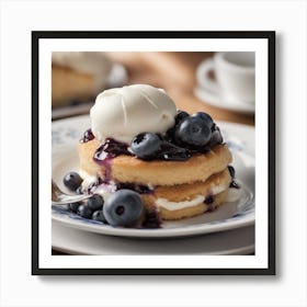 Blueberry Pancakes Art Print