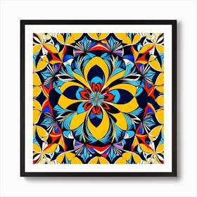 Abstract Floral Pattern 3 Art Print