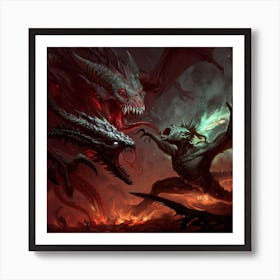 Dragons And Demons 1 Art Print