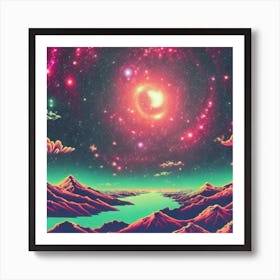 Psychedelic Galaxy Art Print