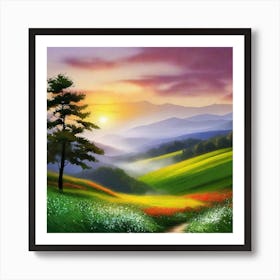 Landscape Painting 206 Art Print