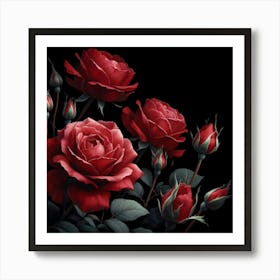 Red Roses 3 Art Print