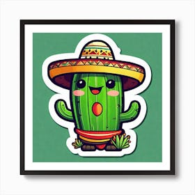 Cactus Sticker 15 Art Print