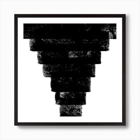 Abstract Black And White Grunge Painting vol. 7 Art Print