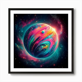 Galaxy Planet Art Print
