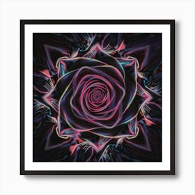 Psychedelic Rose 1 Art Print