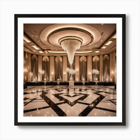 Black And White Wedding Reception 1 Art Print