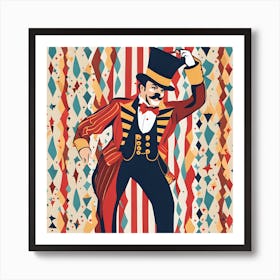 Ringmaster Circus Retro Art Print