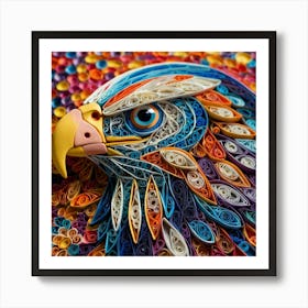 Quilled Eagle 1 Art Print