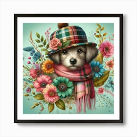 Dog In A Hat 1 Art Print