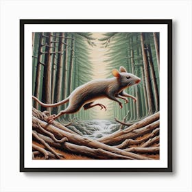 Rat In The Woods 1 Art Print