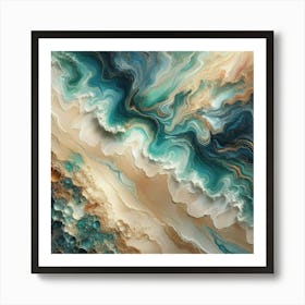 Ocean Resin Art Art Print