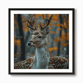 Deer In The Forest 7 Art Print