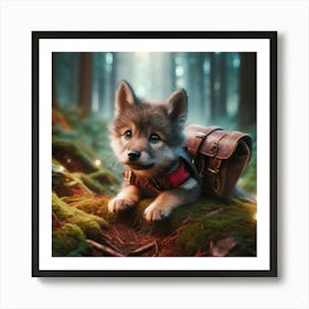 Luno the wolf cub 1 Art Print