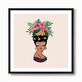 Fruity Flower Head Vase – Art Print Art Print