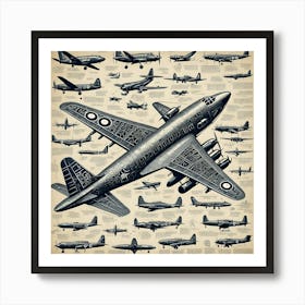 Vintage Airplanes Art Print